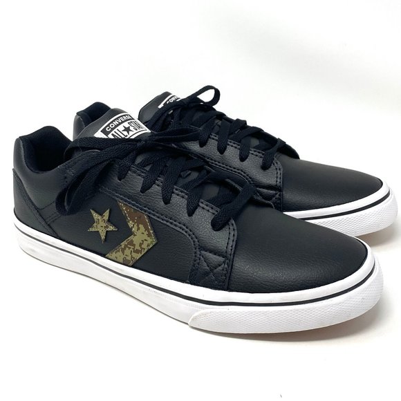 Converse Other - Converse Men's Size 11 170124F El Distrito 2.0 Faux Leather Black Camo Sneakers